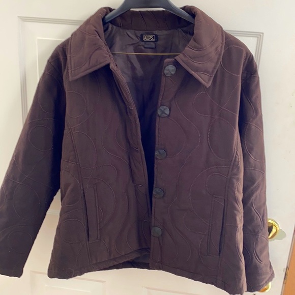 FINAL PRICE ⭐️ALPS beautiful embroidered chocolate  jacket (scarf not included) - Picture 5 of 14